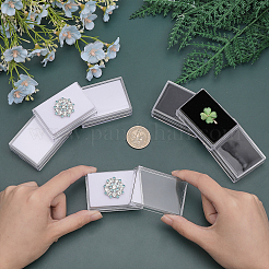10Pcs 2 Colors Rectangle Transparent Plastic Loose Diamond Gemstone Storage Boxes&nbsp;CON-WH0095-46