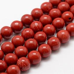 Natural Red Jasper Beads Strands&nbsp;G-E375-4mm-02