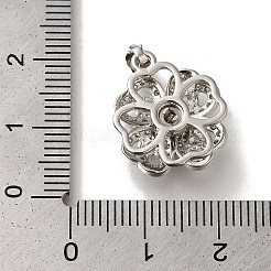 Rack Plating Brass Micro Pave Cubic Zirconia Pendant&nbsp;KK-H485-40P-01