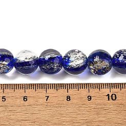 Handmade Dichroic Foil Glass Beads Strands&nbsp;DICH-U001-10B