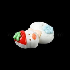 オペーク樹脂カボション  アヒル  レッド  23x15.5x7.5mm&nbsp;RESI-H146-01B