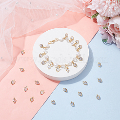 80Pcs Brass Micro Pave Cubic Zirconia Charms&nbsp;ZIRC-UN0001-17