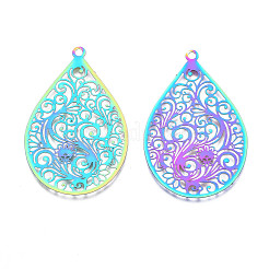 Ion Plating(IP) 201 Stainless Steel Filigree Pendants&nbsp;X-STAS-T057-57