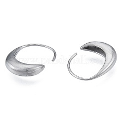 Non-Tarnish 316 Surgical Stainless Steel Oval Hoop Earrings for Men Women&nbsp;EJEW-N052-11