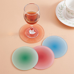 4Pcs 4 Colors Gradient Color Acrylic Cup Mats&nbsp;AJEW-GO0001-04