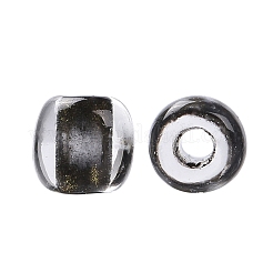12/0 ガラスシードビーズ  透明インサイドカラー  丸い穴  ラウンド  キャメル  12/0  2~2.5x1.5~2mm  穴：0.8mm  約30000個/袋&nbsp;SEED-A014-2mm-137B