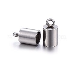 Tarnish Resistant 201 Stainless Steel Cord Ends&nbsp;STAS-O107-09P-C