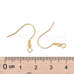 925スターリングシルバーピアスフック  ゴールドカラー  17x2.5x19mm  穴：1.5mm  21ゲージ  ピン：0.7mm&nbsp;STER-E041-12B