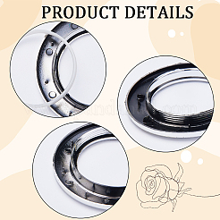 プラスチック製のカーテンリング  ほとんどのカーテン装飾用  銀  72x10.5mm  内径：43mm&nbsp;LS-AJEW-WH0368-39B