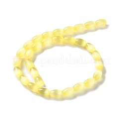 マカロンカラーの天然セレナイトビーズ連売り  染め  ライス  シャンパンイエロー  12.5~13x8~8.5mm  穴：1.2mm  約31個/連  15.35''（39センチメートル）&nbsp;X1-G-B102-A01-03