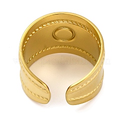 304ステンレススチールオープンカフリング  樹脂と  女性のためのジュエリー  ゴールドカラー  15.5mm  内径：18mm&nbsp;RJEW-K261-03G