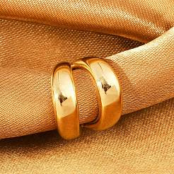 304 Stainless Steel Two-layer C-Shaped Cuff Earrings&nbsp;EJEW-M073-10G