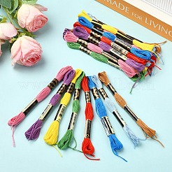 6Bundles Polyester Embroidery Floss&nbsp;OCOR-YW0001-25G
