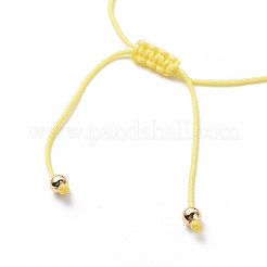 Brass Tiny Cross Charms Braided Beaded Bracelets for Women&nbsp;BJEW-JB08743