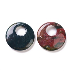 天然石インディアン瑪瑙ペンダント  フラットラウンド  40~41x8~9mm  穴：12~15mm&nbsp;G-F708-05D