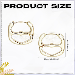 1 Pair Alloy Hoop Earrings&nbsp;EJEW-LP0013-04G