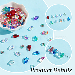 200Pcs 10 Styles Transparent Glass Charms&nbsp;GLAA-GA0001-67