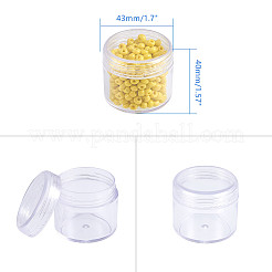 プラスチックビーズ収納ケース  シードビーズ容器  コラム  透明  4.3x4cm  容量：35ミリリットル  16個/箱&nbsp;CON-BC0004-22B-43x40