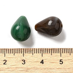 不透明なアクリルビーズ  ティアドロップ  ミックスカラー  11x15mm  穴：2mm&nbsp;X-OACR-Z015-04