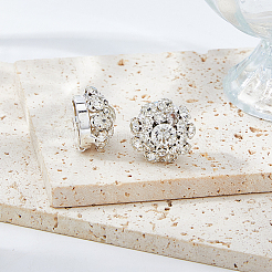 6Pcs Brass & Acrylic Rhinestone Cufflinks&nbsp;BUTT-DC0001-17A