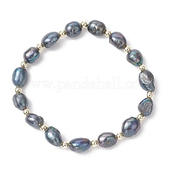 Natural Cultured Freshwater Pearl Beads Stretch Bracelets for Women&nbsp;BJEW-JB11997