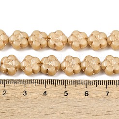 チェコ産プレスガラスビーズ  花  桃パフ  10~10.5x6mm  穴：0.8mm  約100個/袋&nbsp;GLAA-I061-28