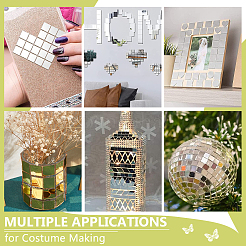 300Pcs Square Acrylic Self Adhesive Acrylic Mosaic Tiles&nbsp;AJEW-PH0011-54