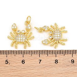 Brass Micro Pave Clear Cubic Zirconia Pendants&nbsp;CU-CBA5CB0-03G
