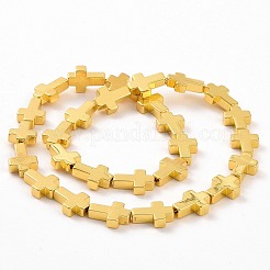 Electroplated Non-magnetic Synthetic Hematite Beads Strands&nbsp;G-C006-08G