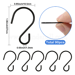 90Pcs Iron S-shape Hooks&nbsp;IFIN-SP0001-47