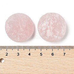 天然石ローズクォーツカボション  フラットラウンド  25x7~10.5mm&nbsp;G-K338-39E-02