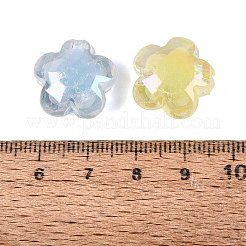 透明プラスチックビーズ  花  二層ビーズ  ABカラーメッキ  多面カット  ミックスカラー  17x17.5x10mm  穴：2.5mm  約330個/500g&nbsp;KY-Q010-26
