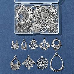 36Pcs 9 Styles Tibetan Style Alloy Chandelier Components Links&nbsp;TIBE-FS0003-24