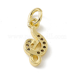 Brass Micro Pave Cubic Zirconia Charms&nbsp;ZIRC-F132-98G