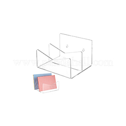 2列アクリル壁掛けメールディスプレイスタンド  透明  15x13.5x10cm&nbsp;DIY-WH0430-738