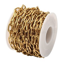 Ion Plating(IP) 304 Stainless Steel Textured Oval Link Chains&nbsp;CHS-K017-01G