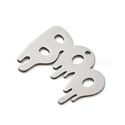 ステンレスペンダント201個  ハロウィンの滴る文字ブーチャーム  ステンレス鋼色  21x24x1mm  穴：1.5mm&nbsp;SA-CBA3D3A-01P