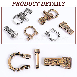 8 Sets 2 Colors Adjustable Alloy Screw Pin Shackle&nbsp;FIND-UN0003-72