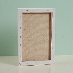 額装されたブランクリネンウッド  絵画を描くため  長方形  ホワイト  30.1x20.3x1.7cm&nbsp;LS-DIY-G019-07B