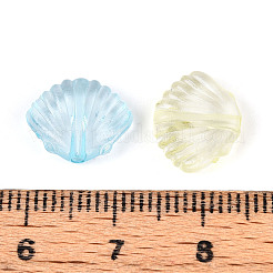 透明プラスチックビーズ  シェル形状  ミックスカラー  10x12.5x4mm  穴：1.5mm  約1785個/500g&nbsp;KY-N025-04