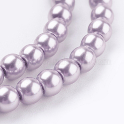 Eco-Friendly Dyed Glass Pearl Round Beads Strands&nbsp;HY-A002-4mm-RB017
