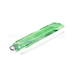Electroplated Natural Quartz Pendants&nbsp;G-P315-B01-P