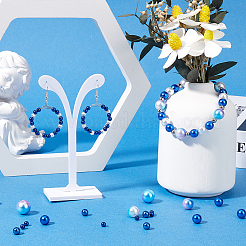 1830Pcs 5 Styles ABS Plastic Imitation Pearl Beads&nbsp;MACR-SP0001-03B