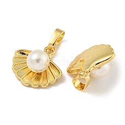 Brass & Shell Pearl Charms&nbsp;KK-I714-02G