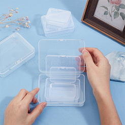 12Pcs 3 Styles Transparent Plastic Storage Boxes&nbsp;CON-BC0007-35