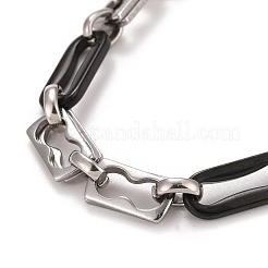 304 Stainless Steel Oval Link Chains Necklace&nbsp;STAS-E160-21EBP