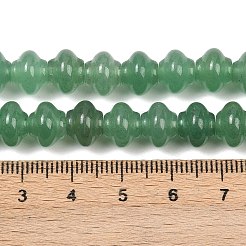 天然石グリーンアベンチュリンビーズ連売り  ランタン  9x7mm  穴：0.8mm  約52~53個/連  15.35''~15.55''（39~39.5センチメートル）&nbsp;G-P595-C03-01