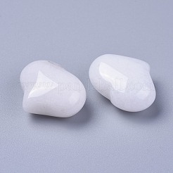 Natural White Jade Heart Love Stone&nbsp;G-F659-A32