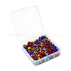 600個3スタイルアルミベルチャーム  ミックスカラー  7~14x6~11.5x5~10mm  穴：1~2mm&nbsp;ALUM-YW0001-01