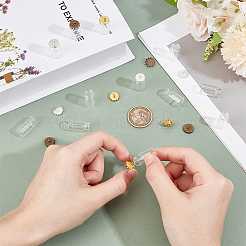 12Pcs 3 Colors Transparent Glass Bottle Pendants&nbsp;DIY-BC0014-84